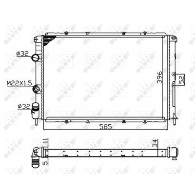 RADIATEUR 731380 R MEGANE I SCENIC I 1.9D